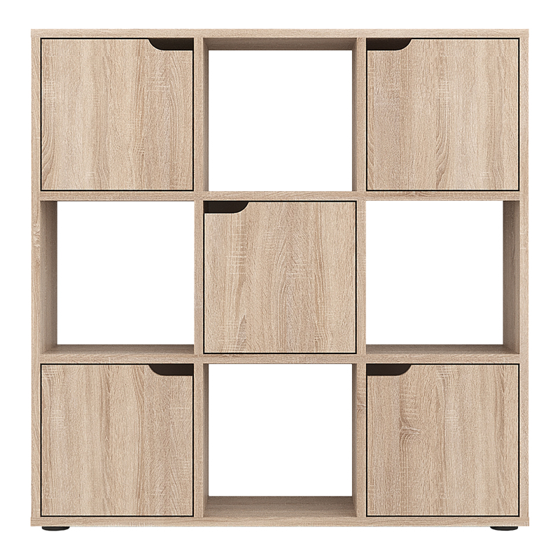 Βιβλιοθήκη Bookel pakoworld σε sonoma απόχρωση 88.5x27.5x89.3εκ 3