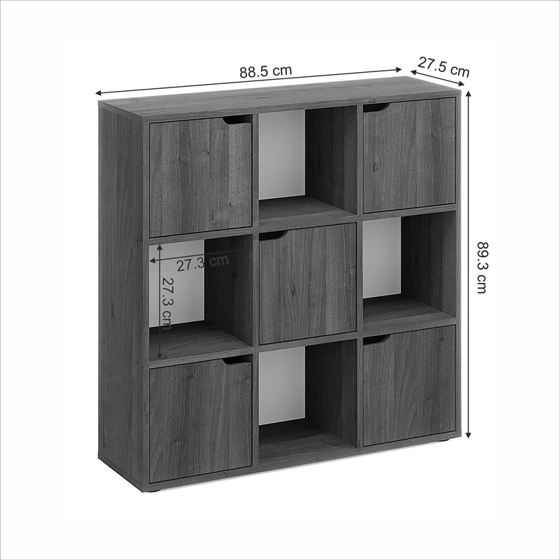 Βιβλιοθήκη Bookel pakoworld σε λευκή απόχρωση 88.5x27.5x89.3εκ 5