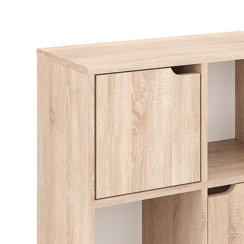 Βιβλιοθήκη Bookel pakoworld σε sonoma απόχρωση 59.6x27.5x60.4εκ 4