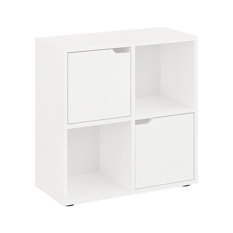 Βιβλιοθήκη Bookel pakoworld σε λευκή απόχρωση 59.6x27.5x60.4εκ 2