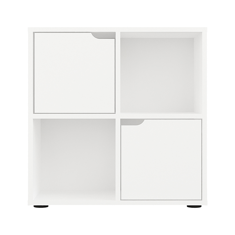 Βιβλιοθήκη Bookel pakoworld σε λευκή απόχρωση 59.6x27.5x60.4εκ 3