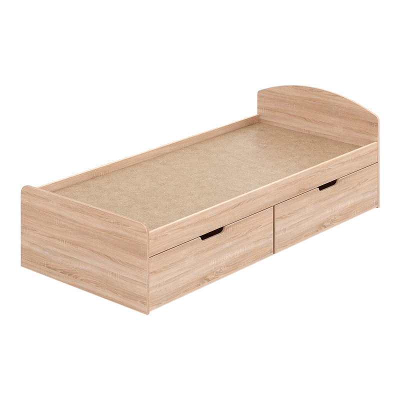 Κρεβάτι Regan pakoworld με συρτάρια σε oak απόχρωση 90x200εκ 3