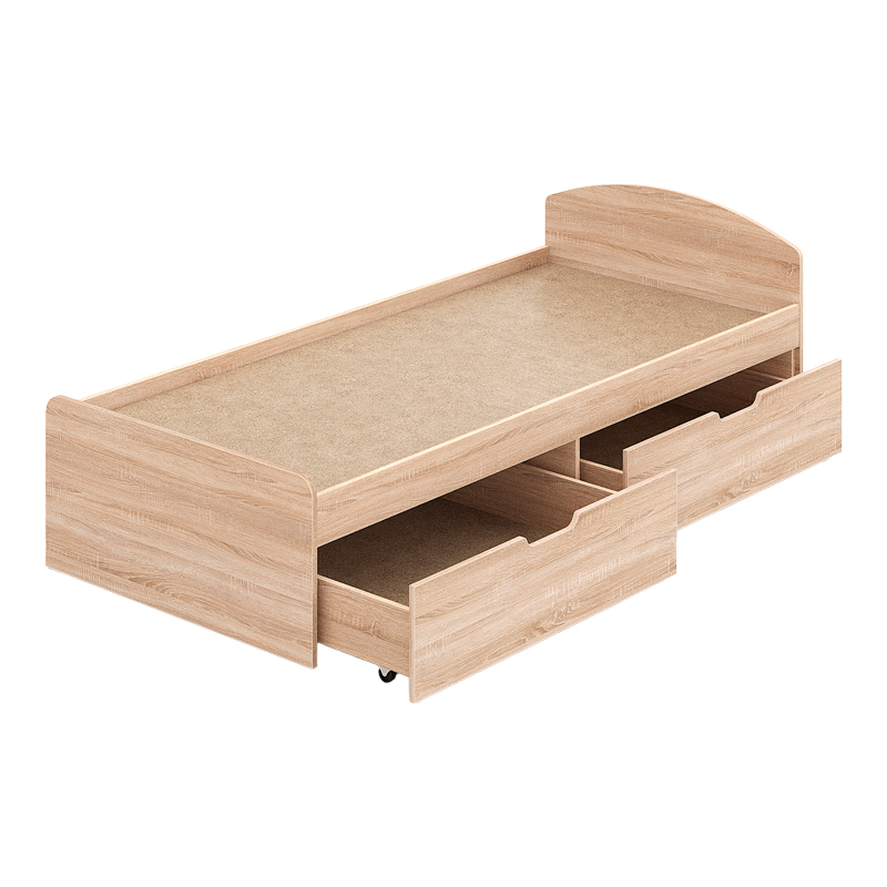 Κρεβάτι Regan pakoworld με συρτάρια σε oak απόχρωση 90x200εκ 4