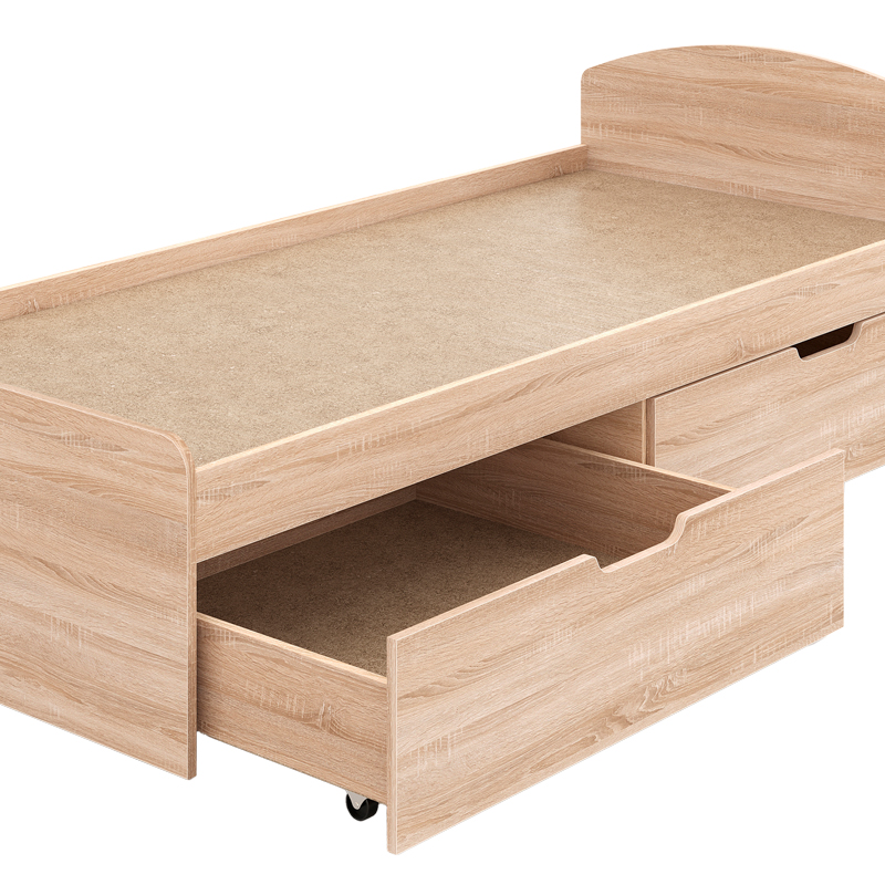 Κρεβάτι Regan pakoworld με συρτάρια σε oak απόχρωση 90x200εκ 6