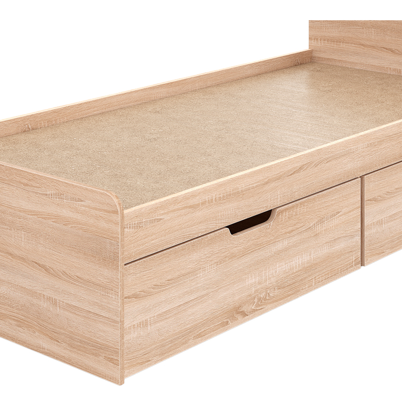 Κρεβάτι Regan pakoworld με συρτάρια σε oak απόχρωση 90x200εκ 7