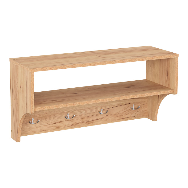 Κρεμάστρα Crosta pakoworld σε oak απόχρωση 80x28x40εκ 1