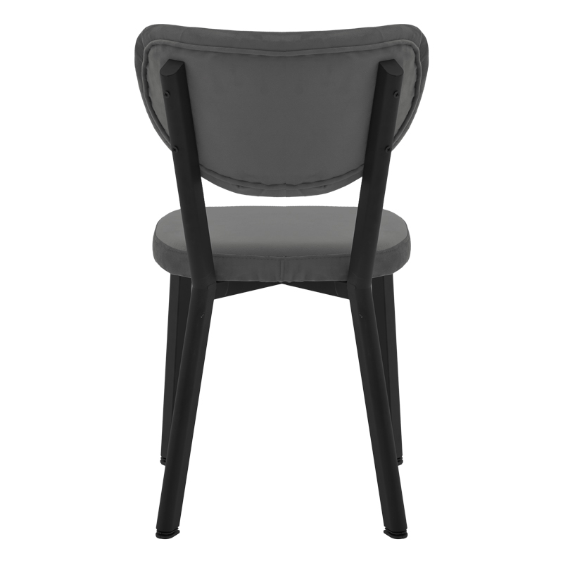 Καρέκλα Joley pakoworld ανθρακί βελούδο-πόδι μαύρο μέταλλο 45x39x86.5εκ 5