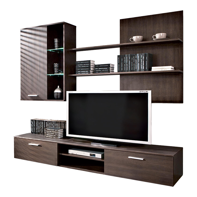 Σύνθετο σαλονιού Salome pakoworld LED wenge 200x41x190εκ 1