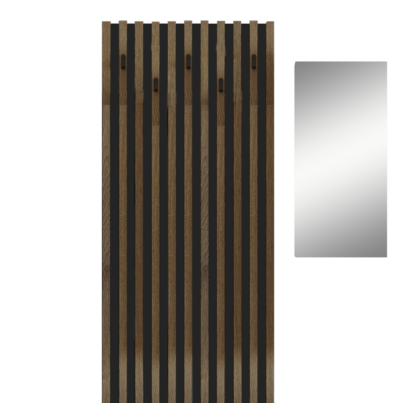 Έπιπλο εισόδου Arika pakoworld λευκό-sonoma 100x37x199.5εκ 3