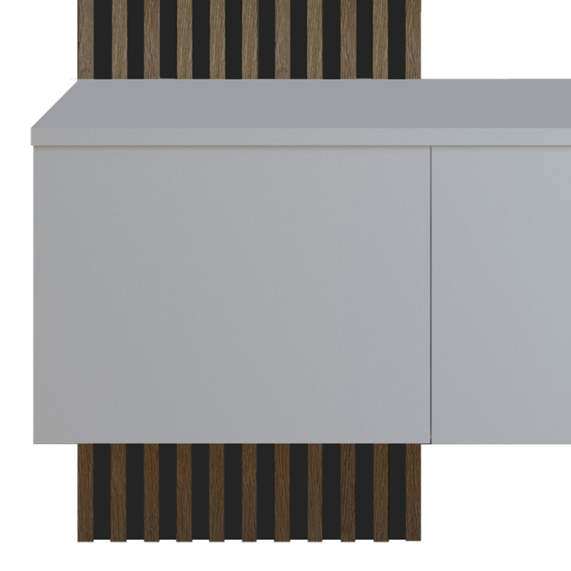 Έπιπλο εισόδου Arika pakoworld λευκό-sonoma 100x37x199.5εκ 4