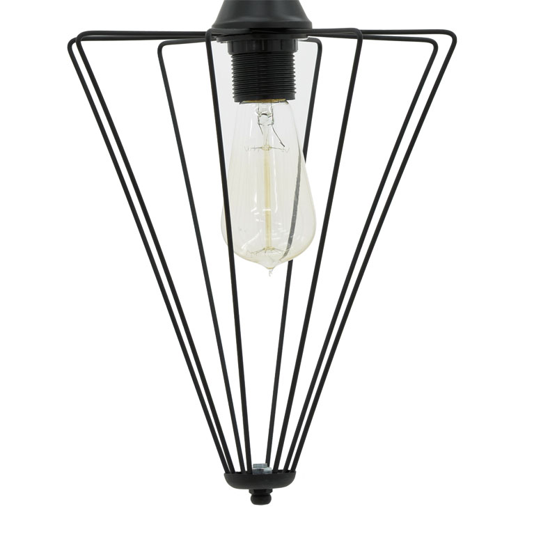 Φωτιστικό οροφής μονόφωτο Saway pakoworld E27 μαύρο 30x30x80εκ 3