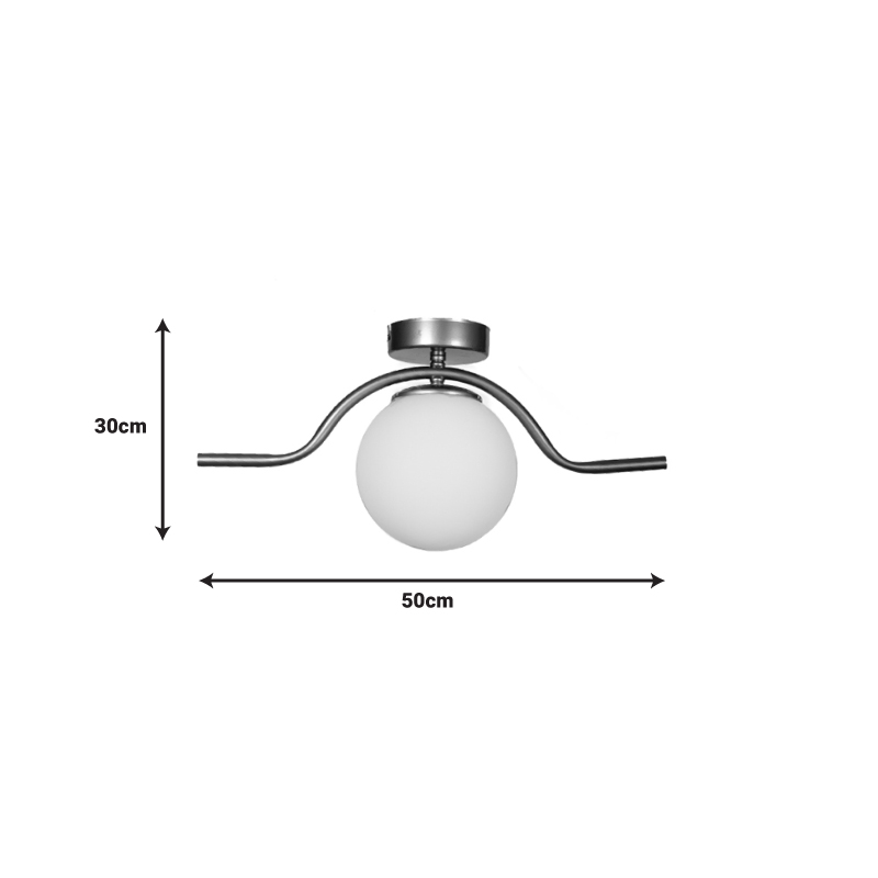 Φωτιστικό οροφής Jacken pakoworld Ε27 χρυσό μέταλλο 50x30x30εκ 2