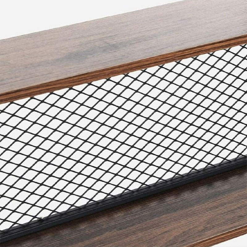 Βιβλιοθήκη Fifer pakoworld καρυδί-μαύρο 120x27x185εκ 4