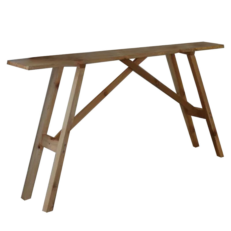 Κονσόλα Roosevelt pakoworld καρυδί ξύλο πεύκου 35mm καρυδί 119x29x80εκ 2