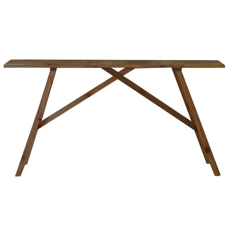 Κονσόλα Roosevelt pakoworld καρυδί ξύλο πεύκου 35mm καρυδί 119x29x80εκ 3