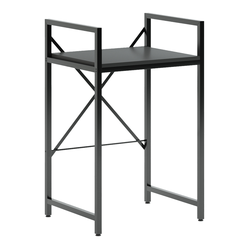 Ραφιέρα στήριξης πλυντηρίου - στεγνωτηρίου Delavar pakoworld μέταλλο μαύρο 72x60x116εκ 1