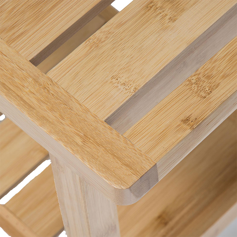 Σκαμπό Dael pakoworld μπαμπού χρώμα φυσικό 39.5x25x46εκ 3