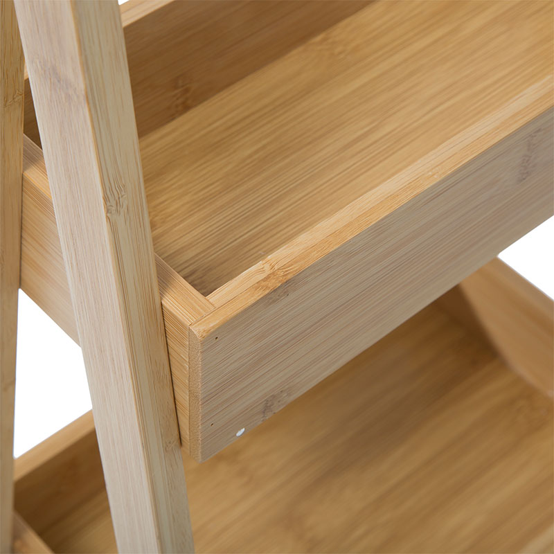 Ραφιέρα επιδαπέδια 3όροφη Dafi pakoworld bamboo φυσικό 30x25.5x78εκ 3