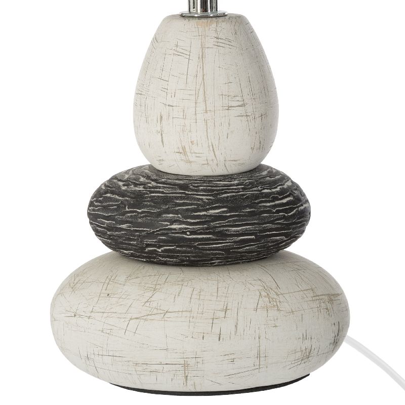 Επιτραπέζιο φωτιστικό Rockgem pakoworld Ε27 ivory-ανθρακί Φ18x33εκ 2