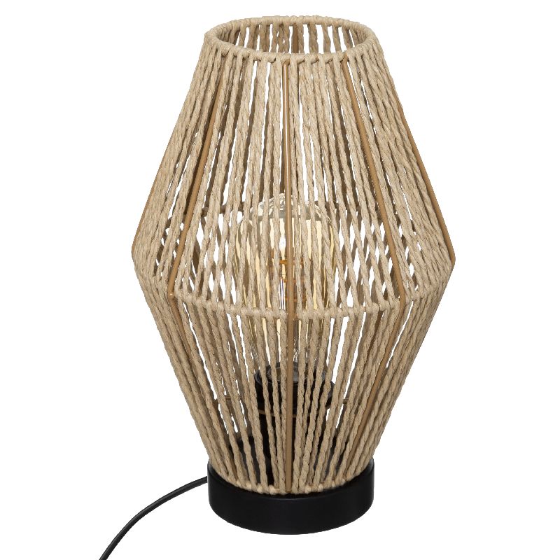 Επιτραπέζιο φωτιστικό PWL-1108 pakoworld Ε27 μπεζ Φ19x32εκ 1