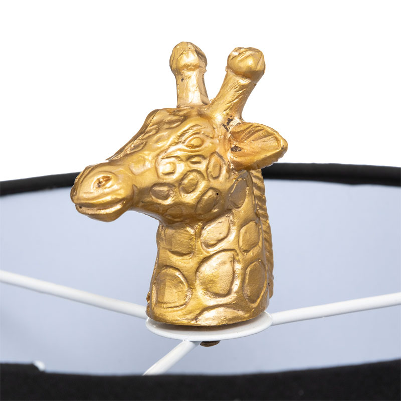 Επιτραπέζιο φωτιστικό Giraffe pakoworld Ε27 μαύρο-χρυσό 22.5x20x42εκ 4