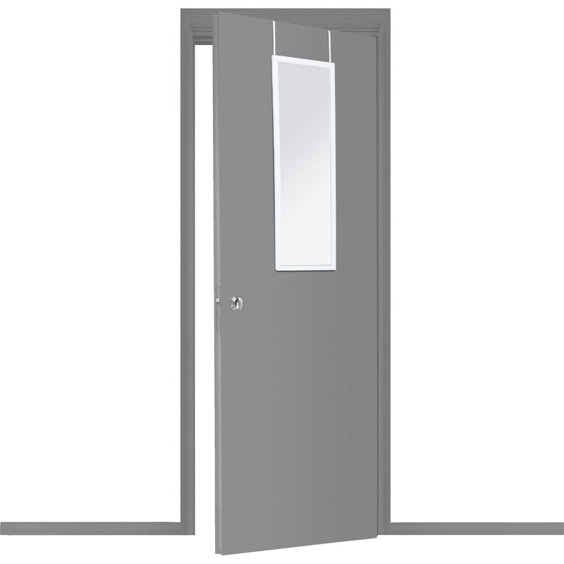 Καθρέπτης πόρτας PWD-0111 pakoworld polyresin-λευκό 34x1.7x94εκ 2