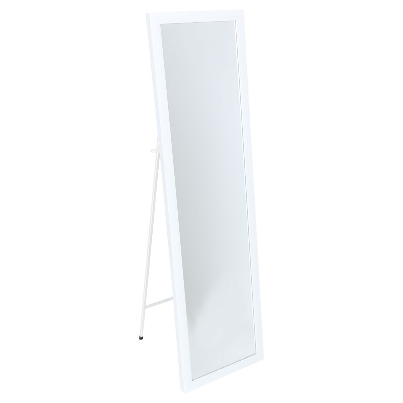 Καθρέπτης δαπέδου PWD-0112 pakoworld polyresin-γυαλί λευκό 39x35.5x125εκ 1