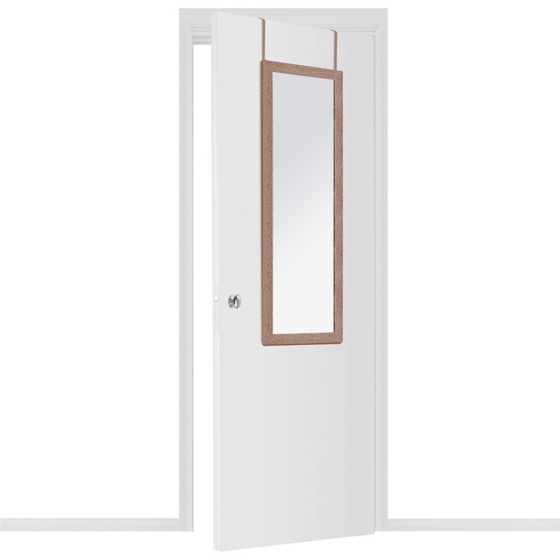 Καθρέπτης πόρτας PWD-0113 pakoworld MDF-αλουμίνιο φυσικό 35x2x109εκ 2