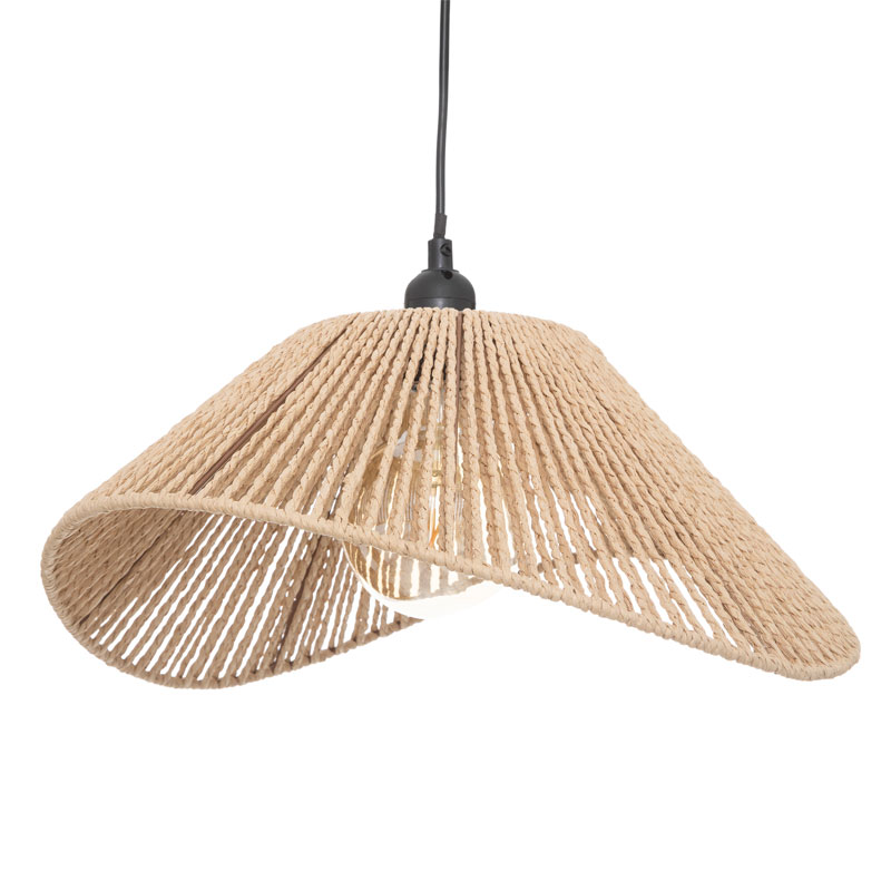 Φωτιστικό οροφής μονόφωτο PWL-1212 pakoworld Ε27 40W μπεζ 45x40x17εκ 1
