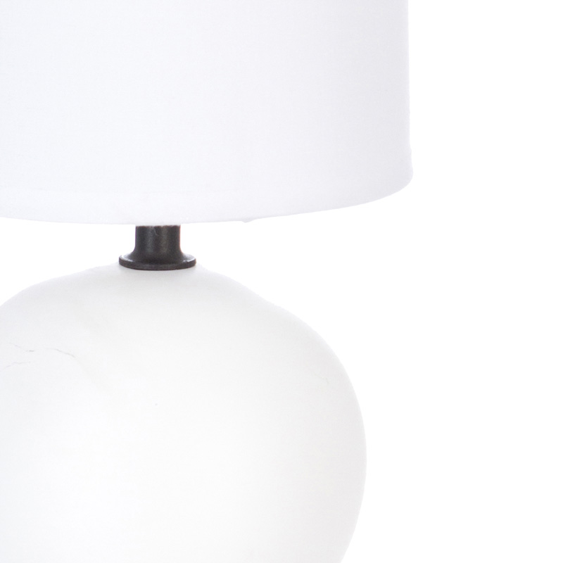 Επιτραπέζιο φωτιστικό PWL-1210 pakoworld Ε14 60W κεραμικό ματ λευκό Φ13x25εκ 2