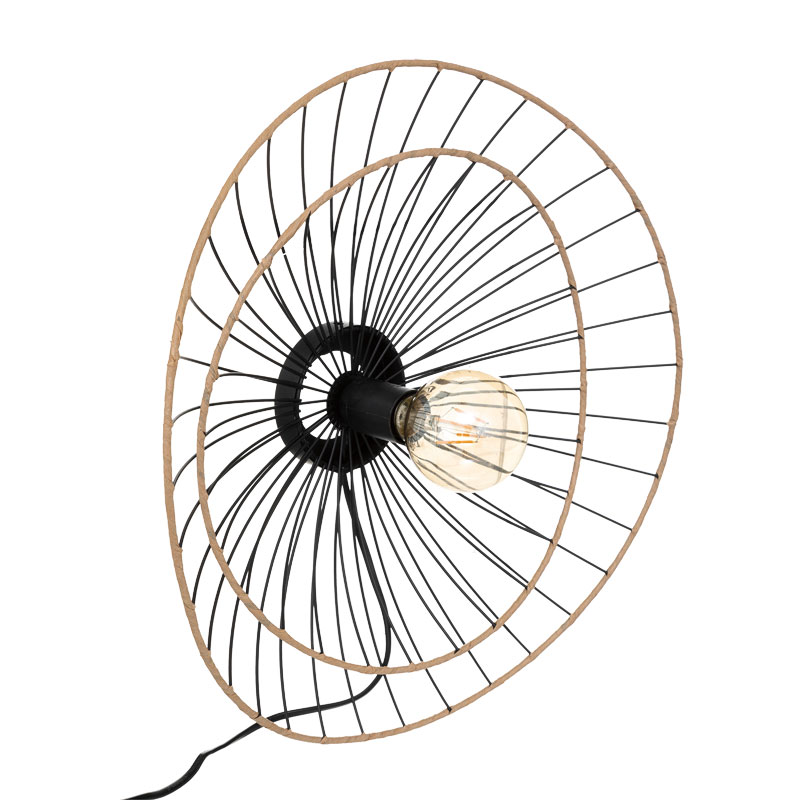 Φωτιστικό τοίχου-απλίκα Alara pakoworld E27 40W χρυσό-μαύρο Φ45x11εκ 1