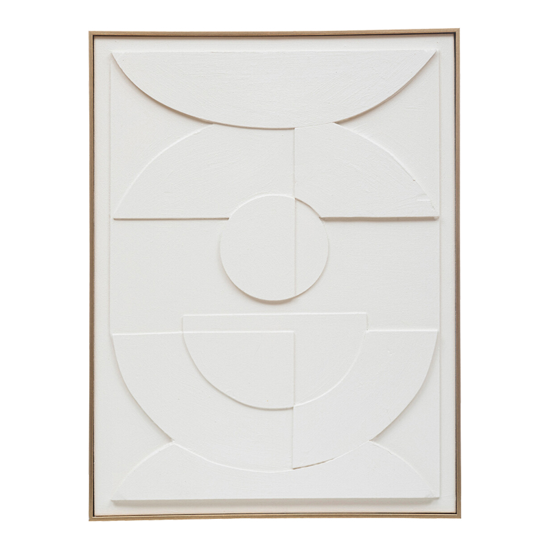 Διακοσμητικό τοίχου Louna pakoworld λευκό-φυσικό mdf 55x4x75εκ 1