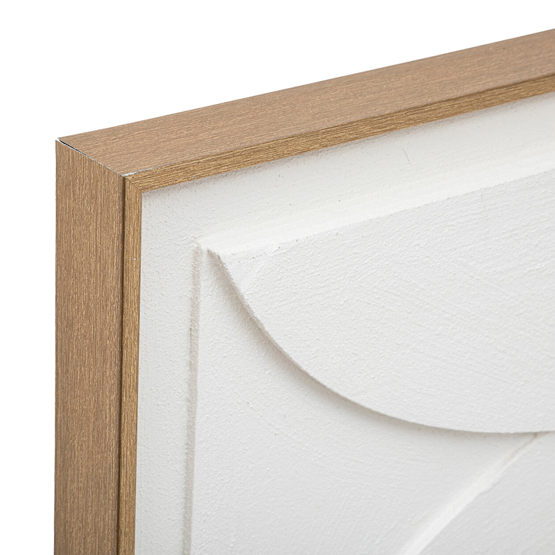 Διακοσμητικό τοίχου Louna pakoworld λευκό-φυσικό mdf 55x4x75εκ 2