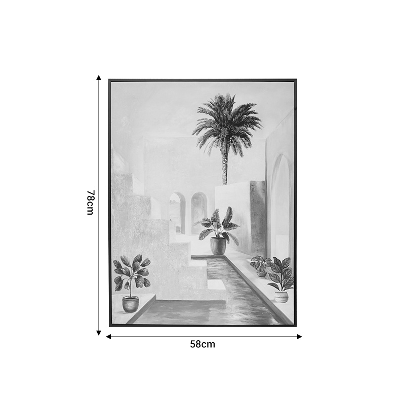 Πίνακας σε πλαίσιο Palmy pakoworld mdf 58x2.6x78εκ 3