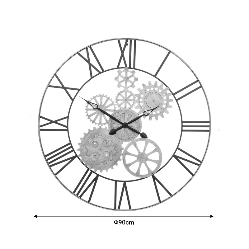 Ρολόι τοίχου Isea pakoworld χρυσό-μαύρο μέταλλο Φ90x4.5εκ 5