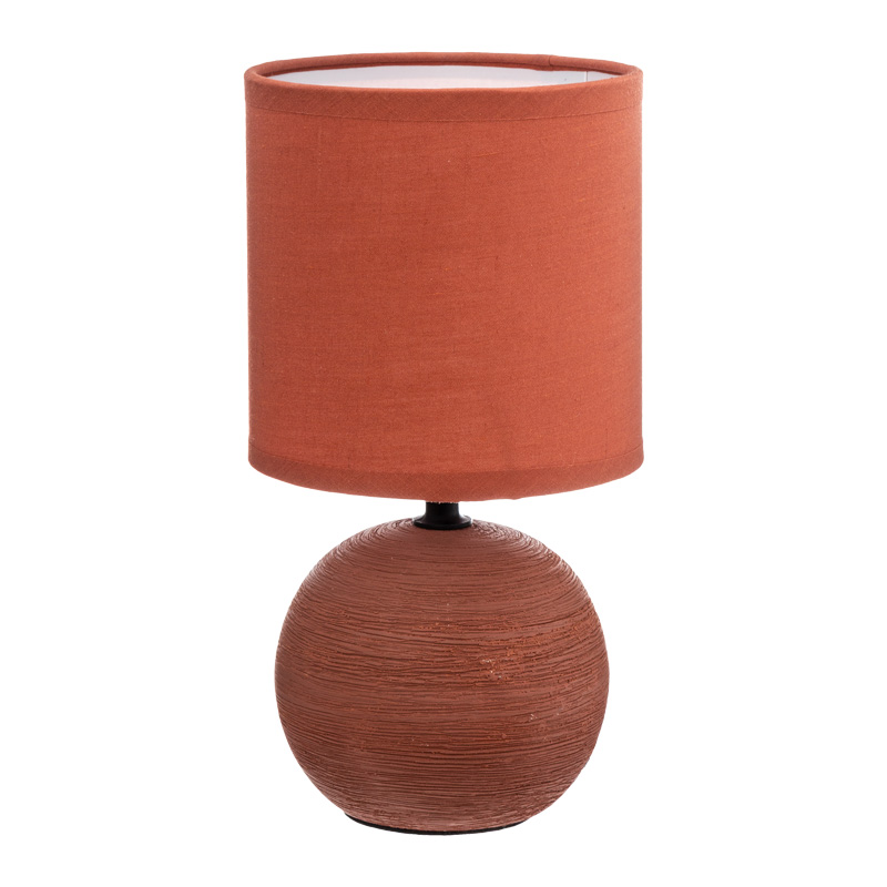 Επιτραπέζιο φωτιστικό PWL-1210 pakoworld Ε14 κεραμικό σε terracotta απόχρωση Φ13x25εκ 1
