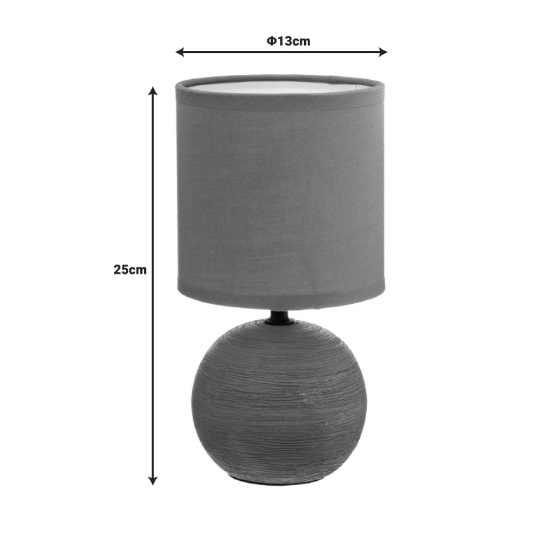 Επιτραπέζιο φωτιστικό PWL-1210 pakoworld Ε14 κεραμικό σε terracotta απόχρωση Φ13x25εκ 3