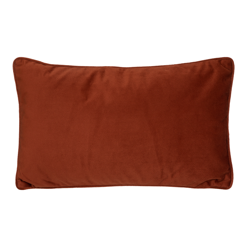 Μαξιλάρι διακοσμητικό Lubel pakoworld ύφασμα σε terracotta απόχρωση 30x50εκ 1