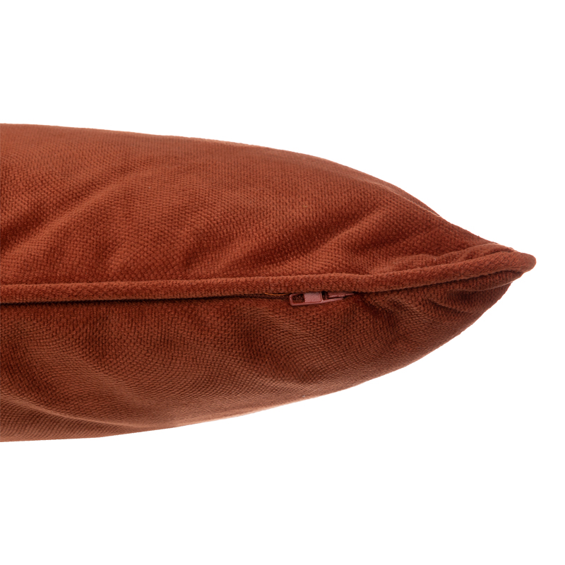 Μαξιλάρι διακοσμητικό Lubel pakoworld ύφασμα σε terracotta απόχρωση 30x50εκ 2