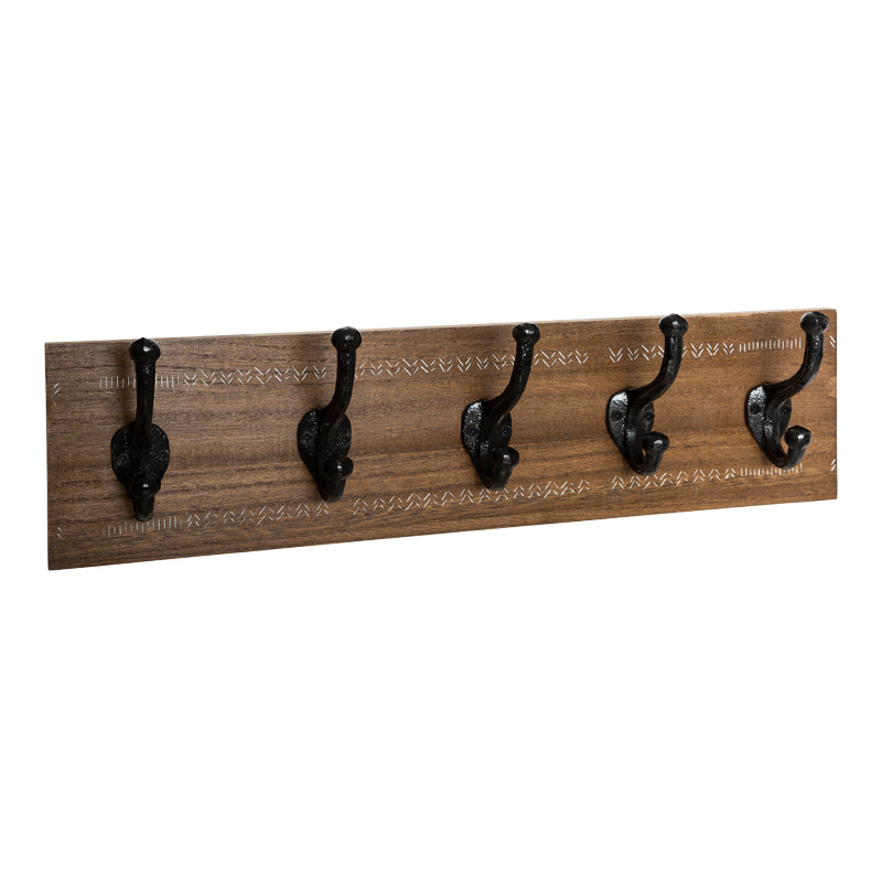 Κρεμάστρα Terty pakoworld mdf σε καρυδί απόχρωση 50x8.5x13εκ 1