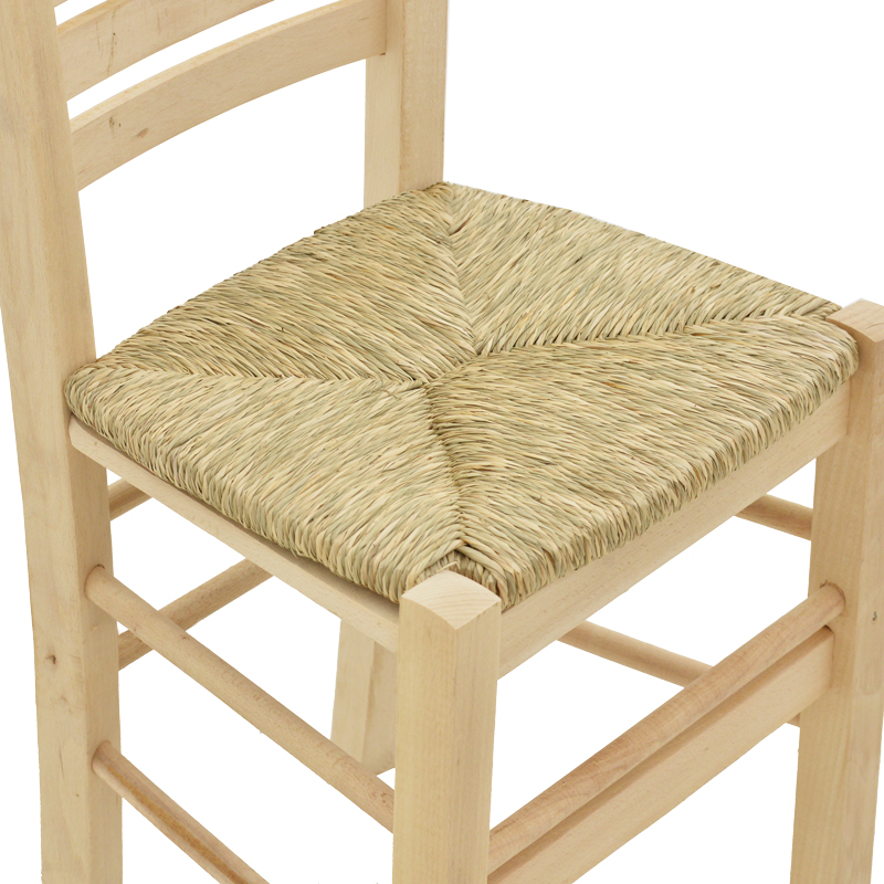 Καρέκλα καφενείου με ψάθα Επιλοχία pakoworld άβαφο ξύλο 42x40x89εκ 5