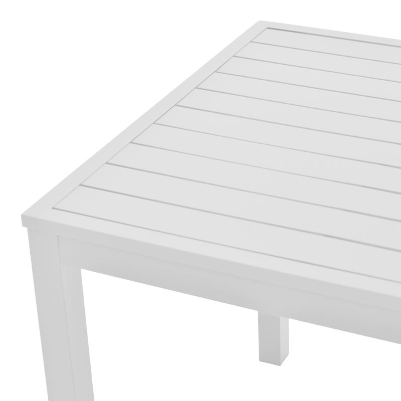 Τραπεζαρία Kliton - Raven σετ 3τεμ pakoworld αλουμίνιο σε λευκή απόχρωση 80x80x74εκ 10