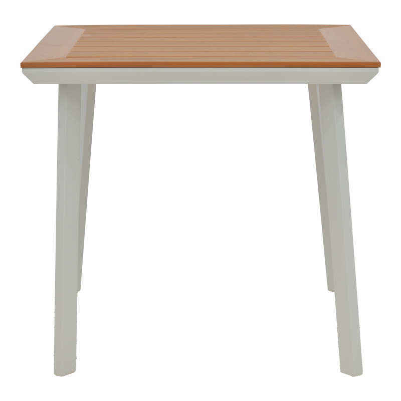 Τραπεζαρία Synergy-Lush σετ 3τεμ pakoworld λευκό αλουμίνιο και plywood σε φυσικό χρώμα 80x80x74εκ 9