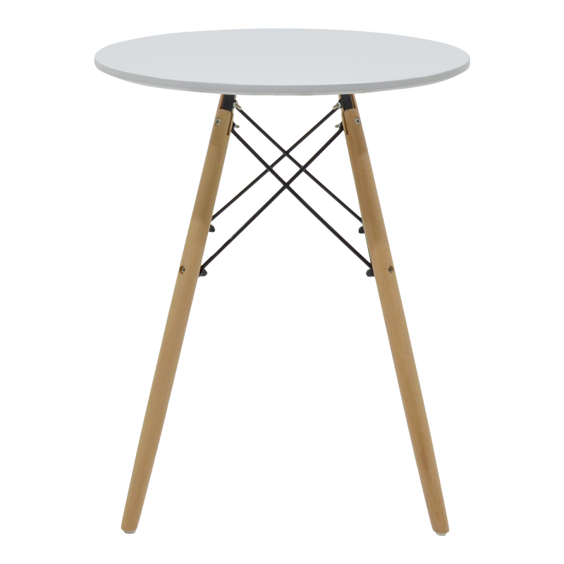 Τραπεζαρία Aurora-Julita pakoworld σετ 3τεμ pp-mdf σε λευκό-φυσική απόχρωση Φ60x73εκ 6