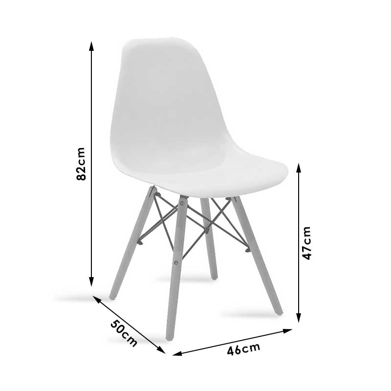 Τραπεζαρία Julita-Balou pakoworld σετ 5τεμ pp-mdf λευκo Φ100x73εκ 9