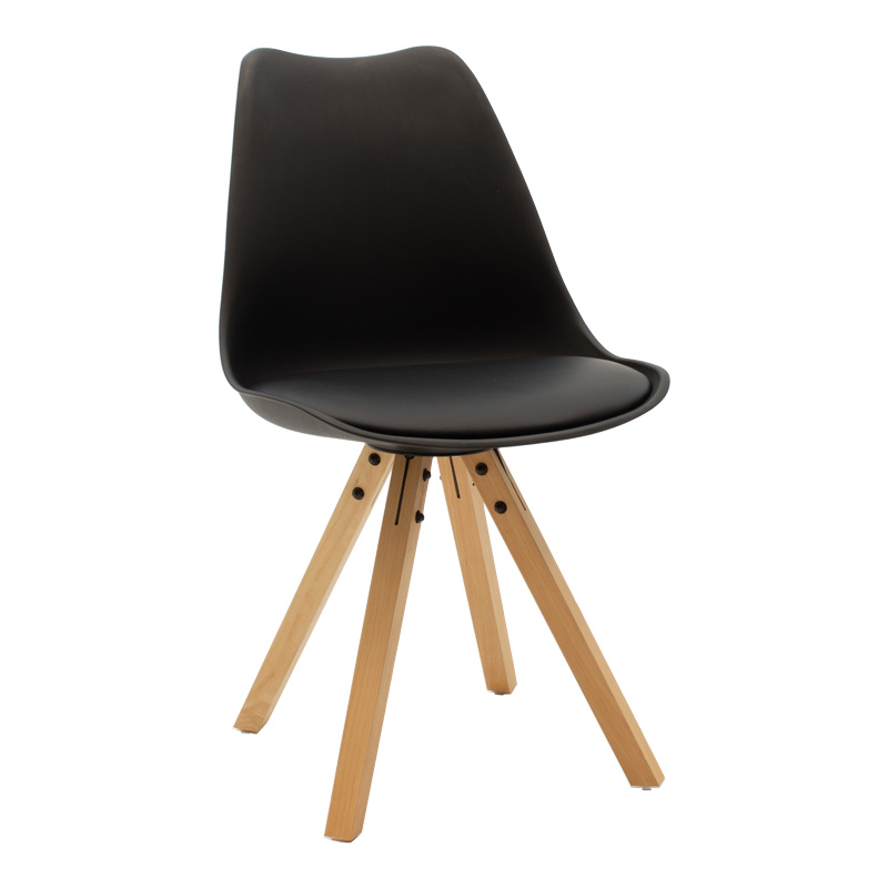 Τραπεζαρία Chloe-Caron pakoworld σετ 5τεμ σε ανθρακί-μαύρη απόχρωση 120x70x75εκ 2