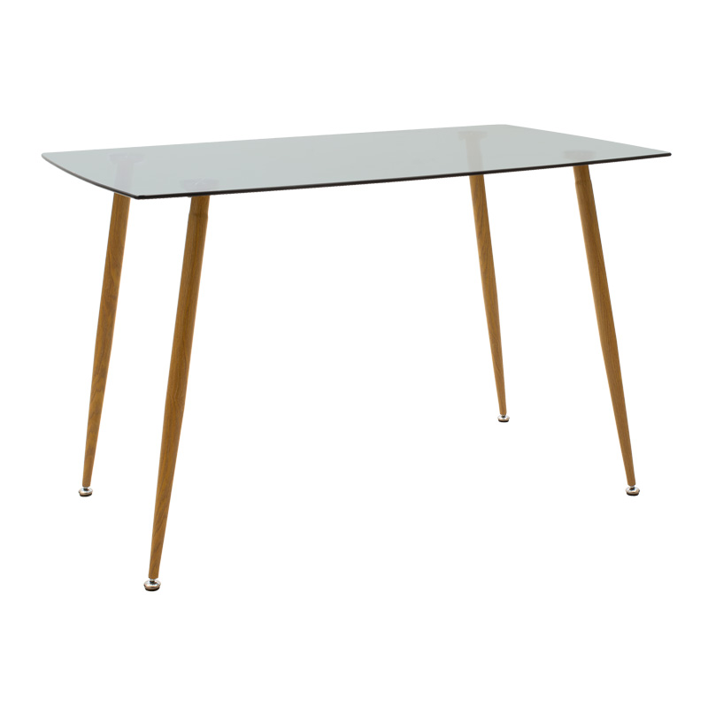 Τραπεζαρία Chloe-Caron pakoworld σετ 5τεμ σε ανθρακί-μαύρη απόχρωση 120x70x75εκ 5