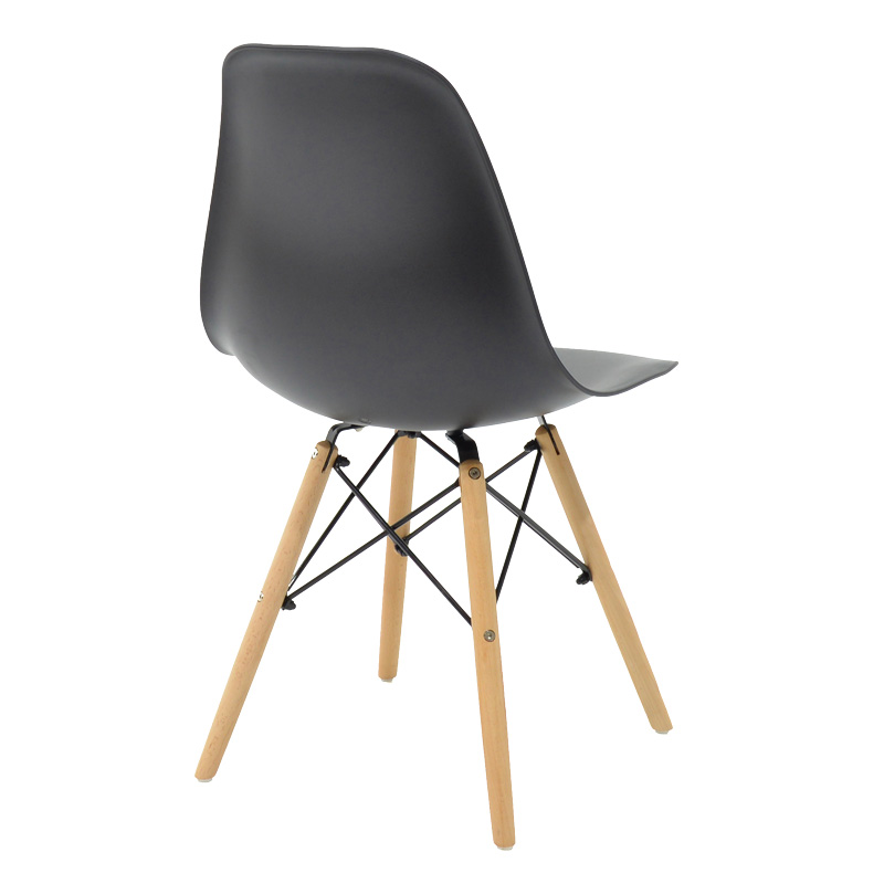 Τραπεζαρία Manka-Julita pakoworld σετ 5τεμ σε sonoma truffle-μαύρη απόχρωση 110x80x77εκ 4