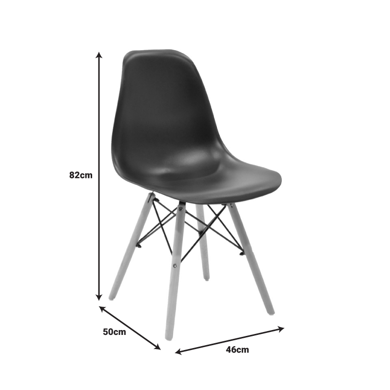 Τραπεζαρία Manka-Julita pakoworld σετ 5τεμ σε sonoma truffle-μαύρη απόχρωση 110x80x77εκ 9