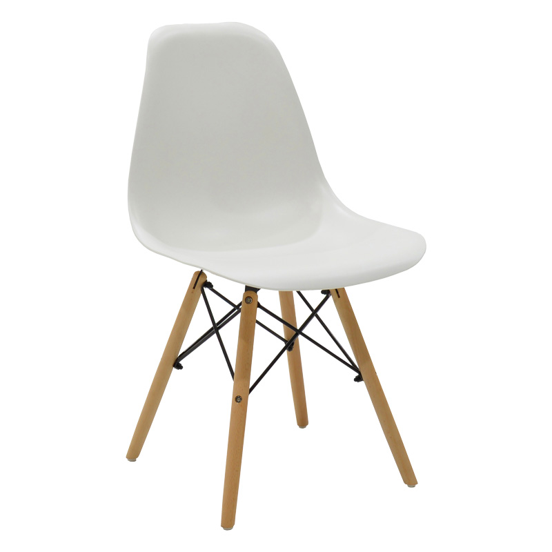 Τραπεζαρία Manka-Julita pakoworld σετ 5τεμ σε λευκή απόχρωση 110x80x77εκ 3